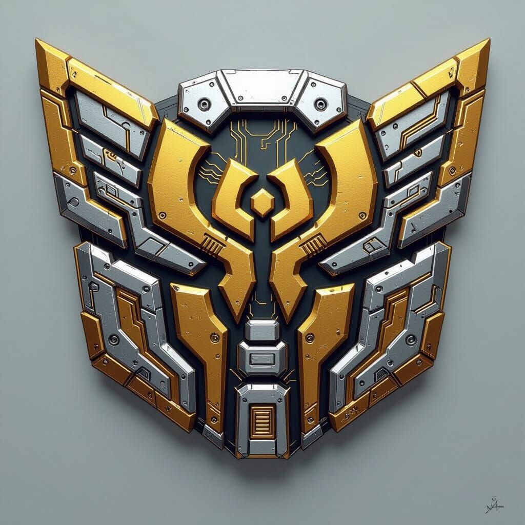 Autobot Wu-Tang Clan Emblem in Cyberpunk Style