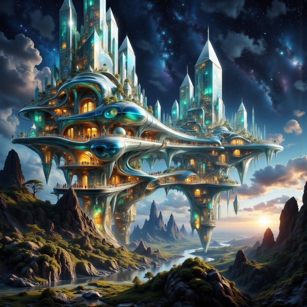 Colossal Glass Spaceship: Art Nouveau Punk Wonder