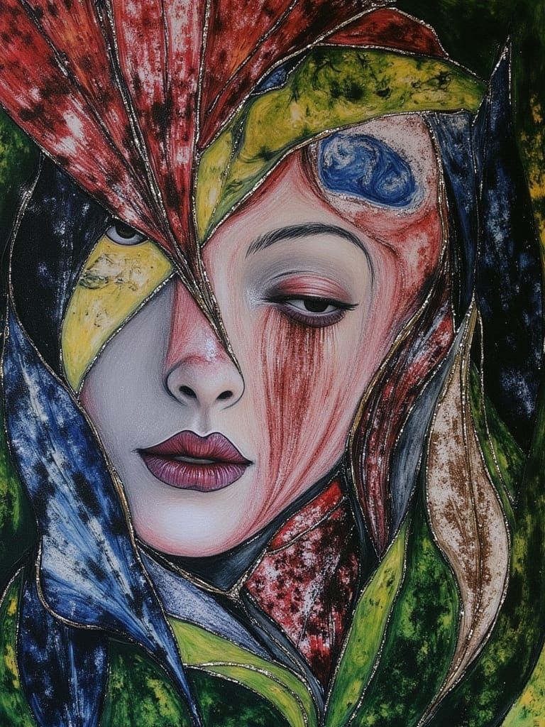 Vibrant Swirling Clouds in Neo-Impressionist Style