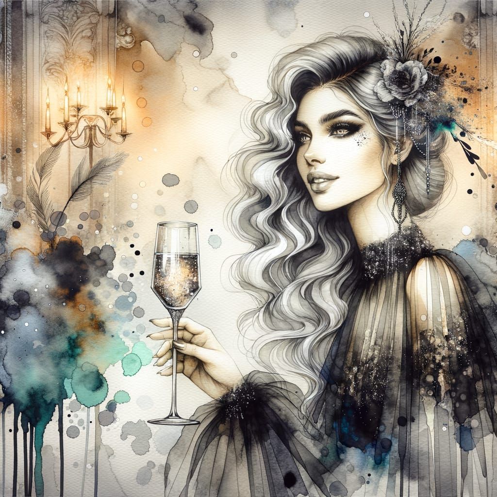 Gossamer Watercolor Elegance