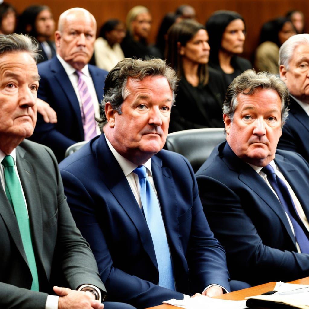 Six Clones in Jury Box, Courtroom Setting