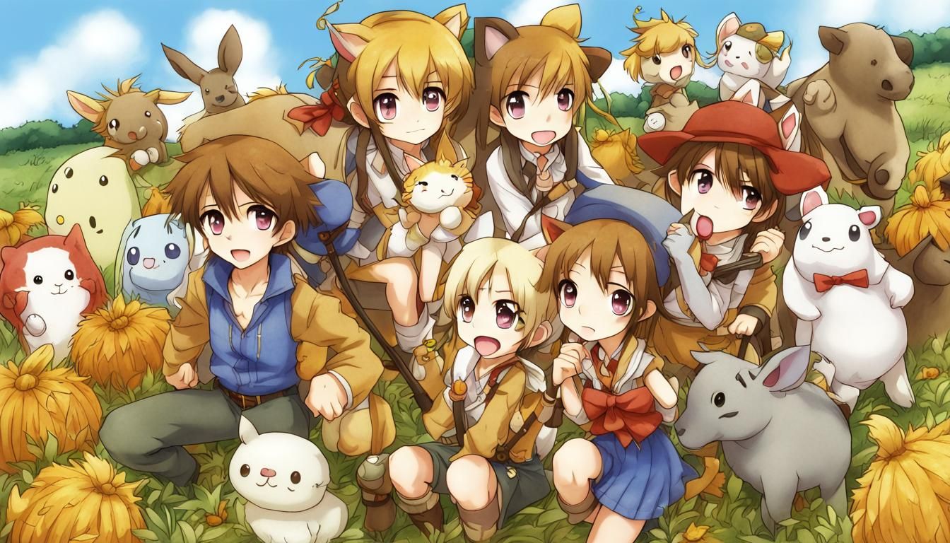 Harvest Moon Animal Parade in Anime Style