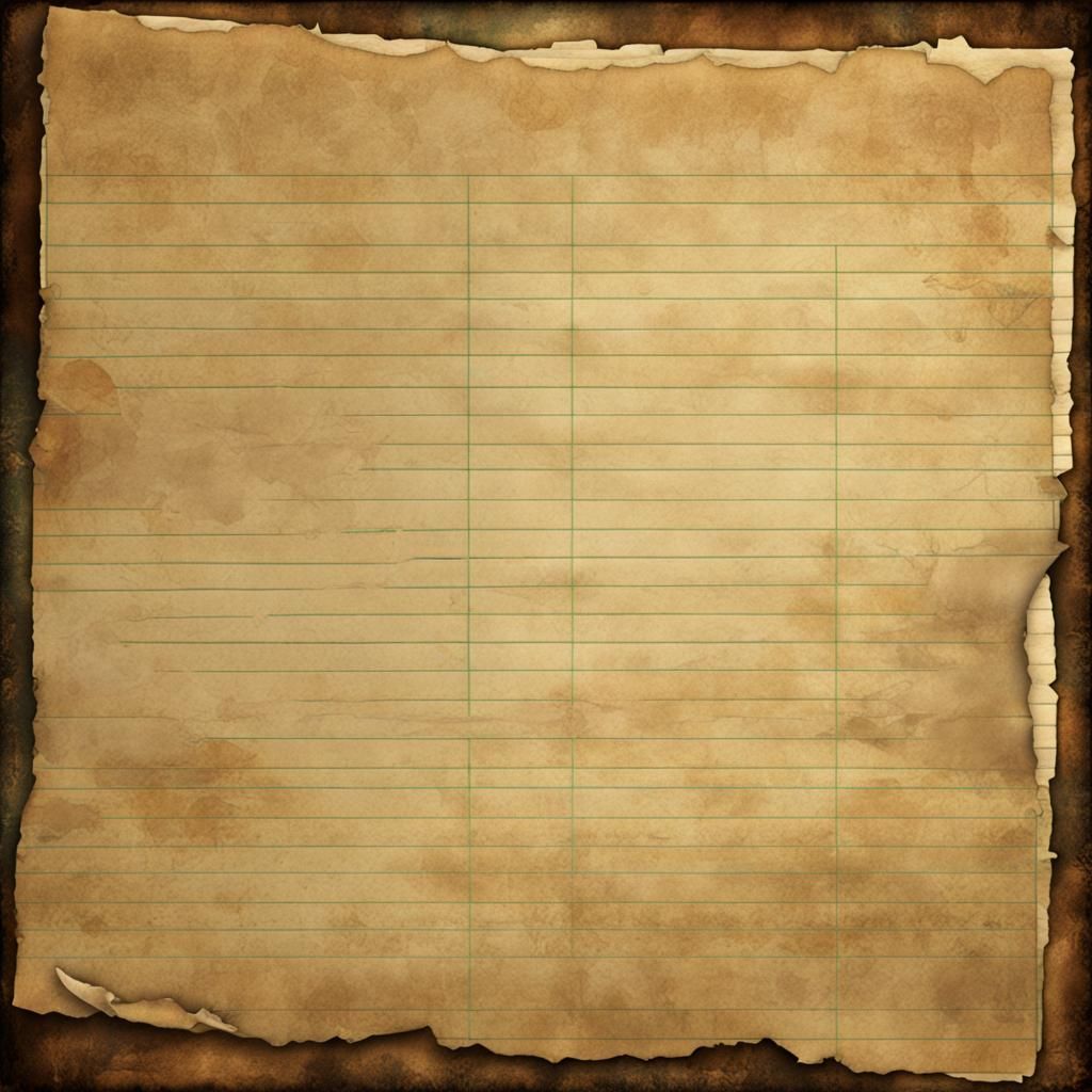 Vintage Lined Note Paper with Scratches and Stains