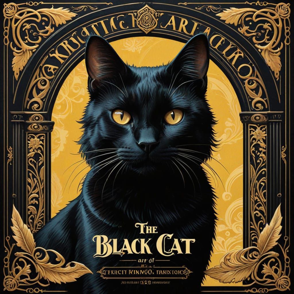 Vintage Feline Femme Fatale Comic Book Cover in Art Deco Sty...