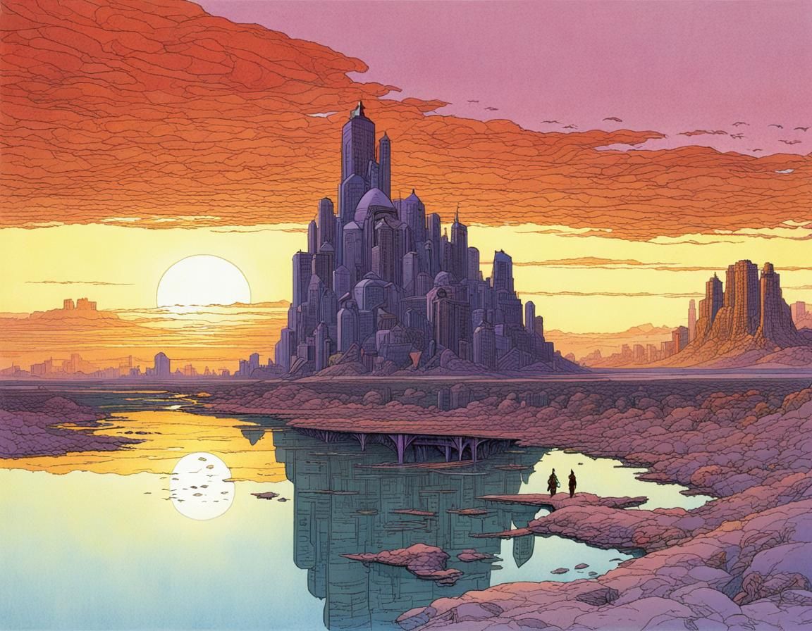 Moebius Inspired AI Art