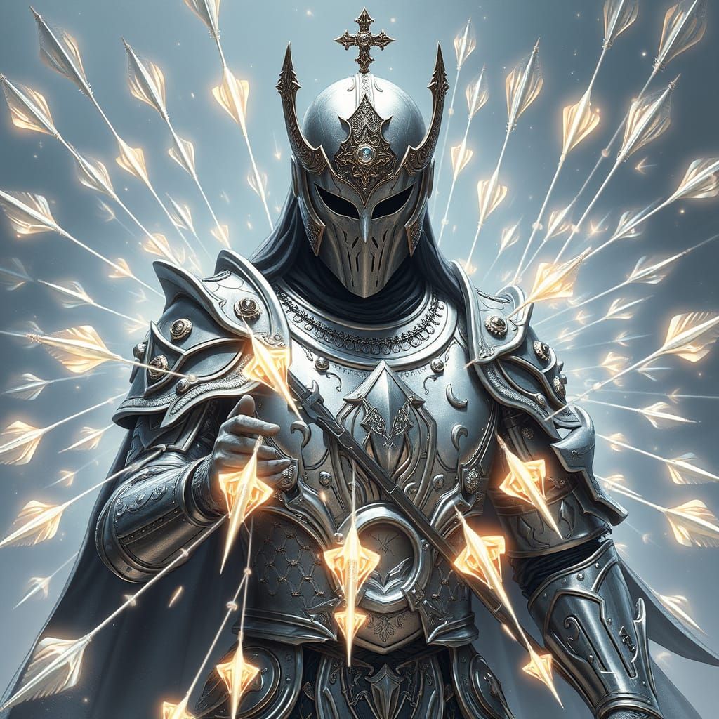 Ethereal Paladin Summons Magical Arrows