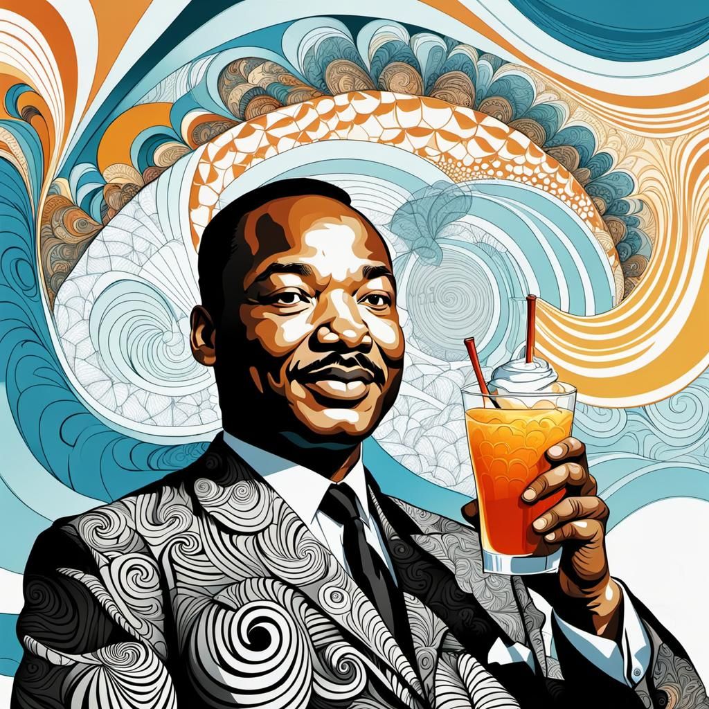 Martin Luther King Jr. Relaxing in Paradise