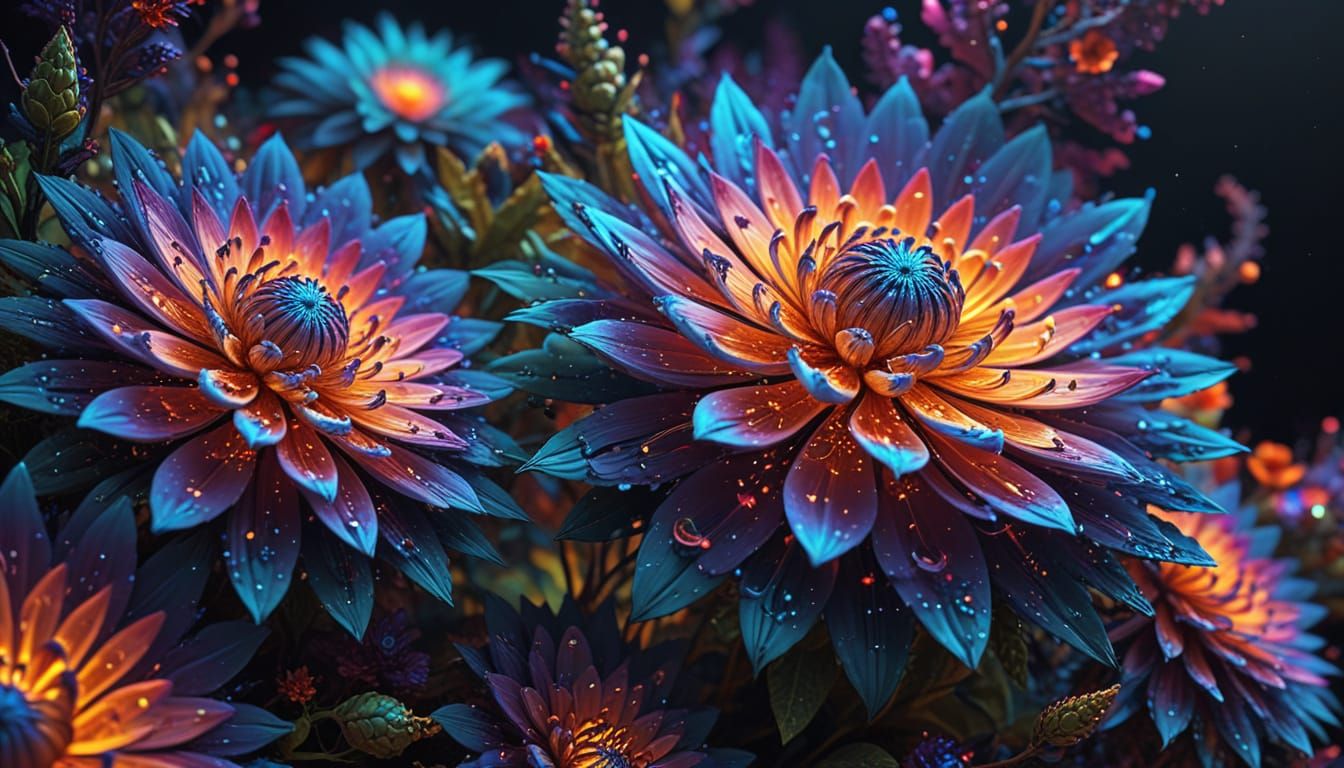 Fractal Blooms Unfolding in Abstract Surrealism