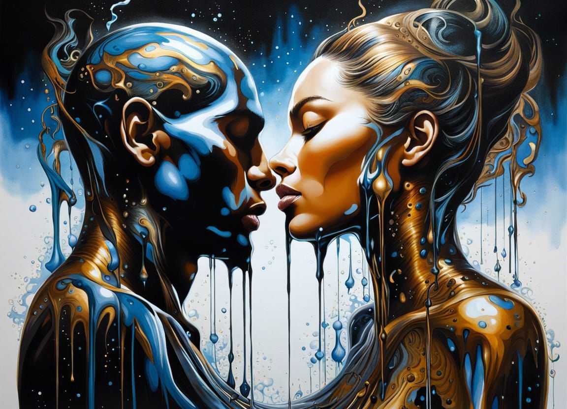 Dream Sharing: Ink Calligraphy in Surreal Fantasy