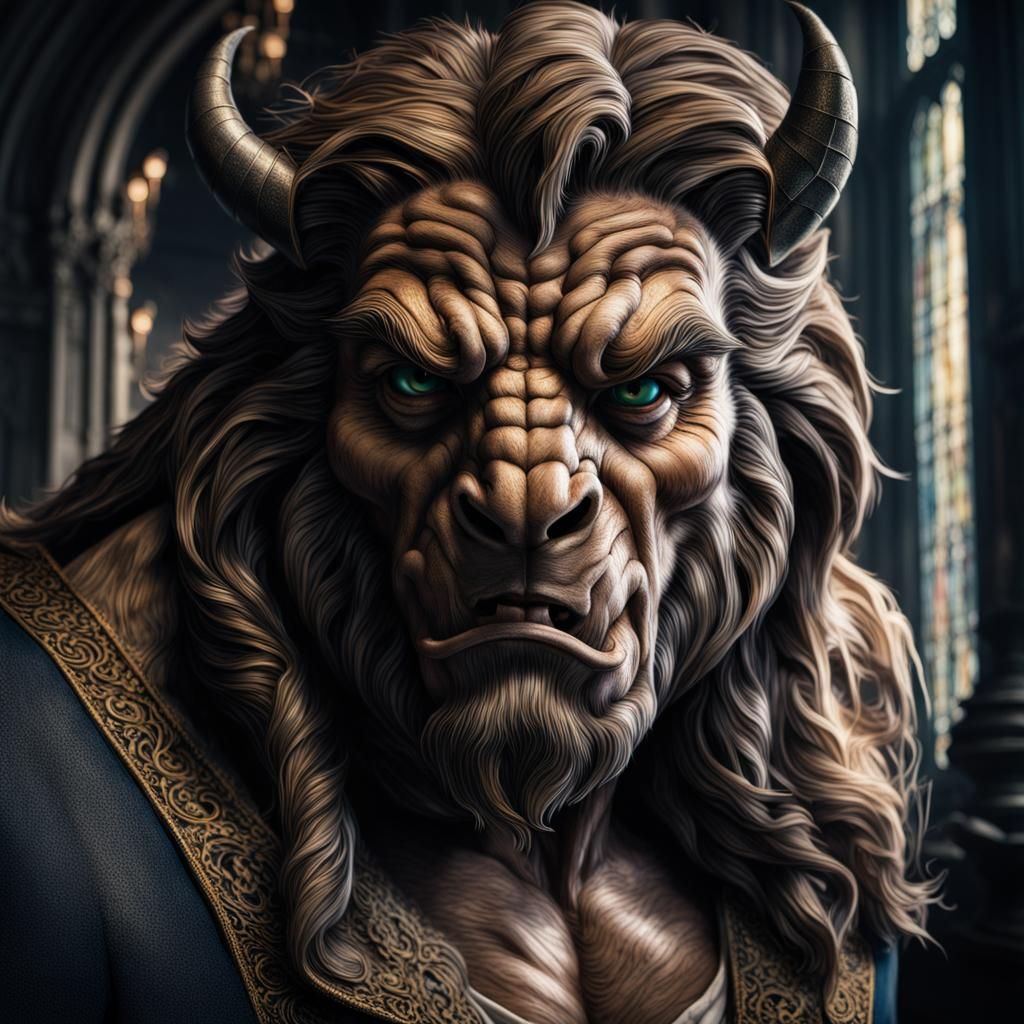 Hyperrealistic Beast from Beauty and the Beast