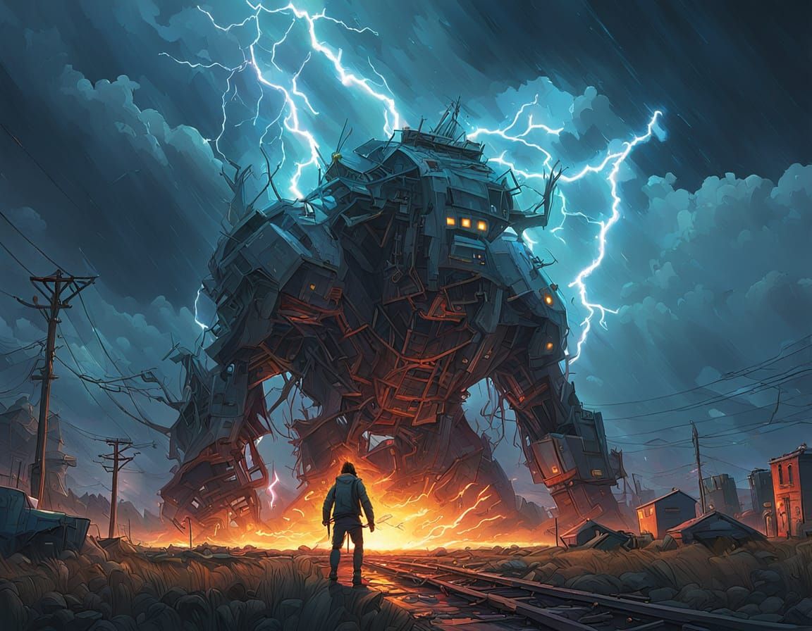 Wrath of Zeus: Lightning God in Digital Art