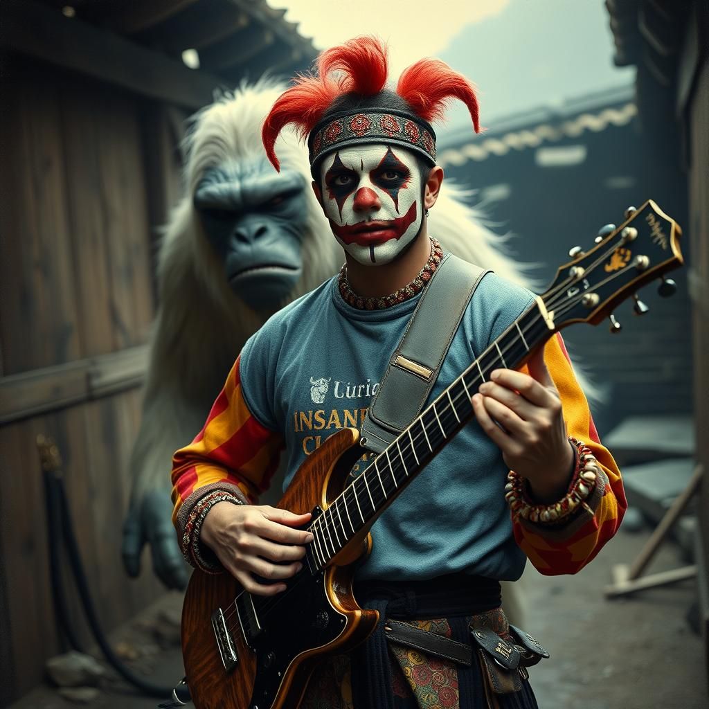 Juggalo in 9th Century, Photorealistic Portrait