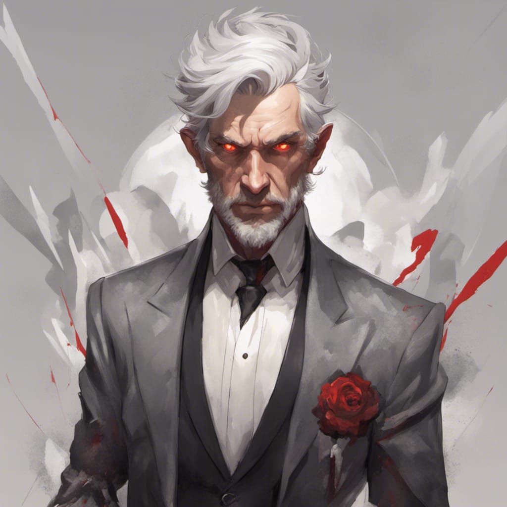 Sinister British Villain Portrait in Hyperdetailed Style