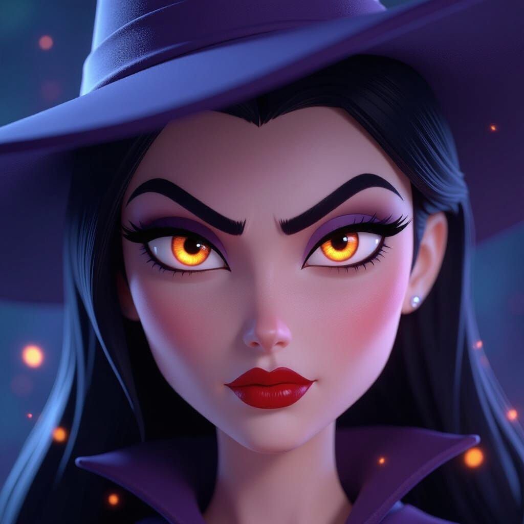 Lilith the Witch as a Stick Figure in 3D Animation