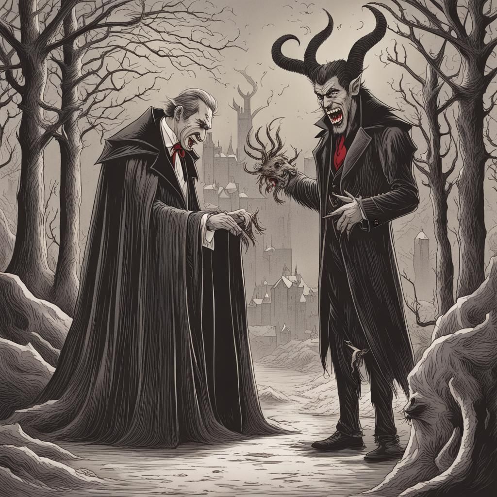 Count Dracula Meets Krampus: An Unexpected Encounter