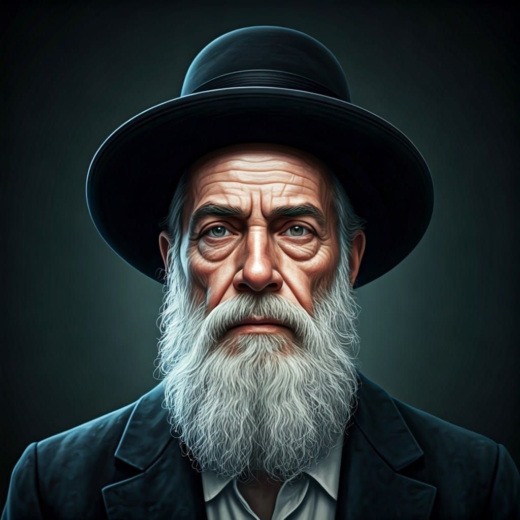 Life Stages of Hasidic Man: Detailed Matte Painting