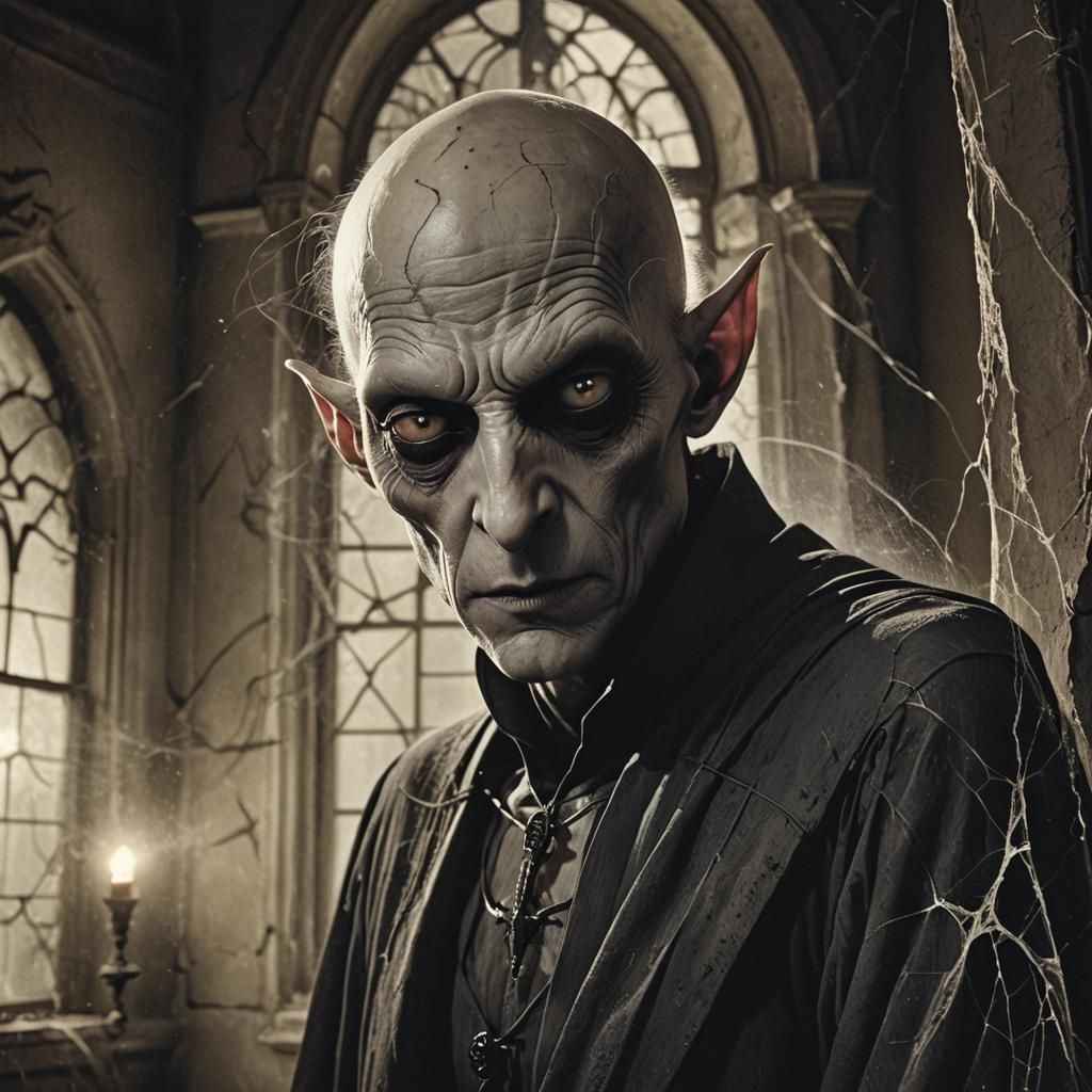 Nosferatu and Demoness in Gothic Mansion