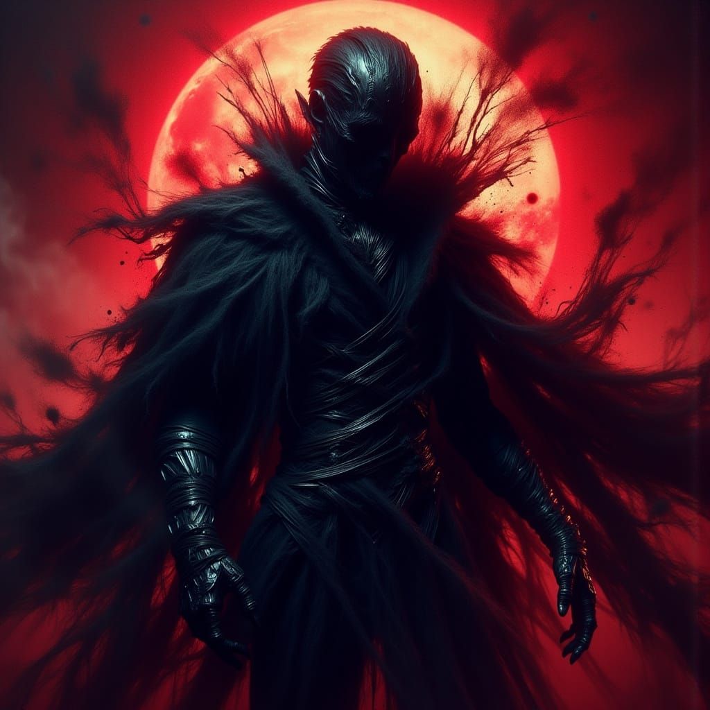 Renaissance Man in Dark Magic Silhouette