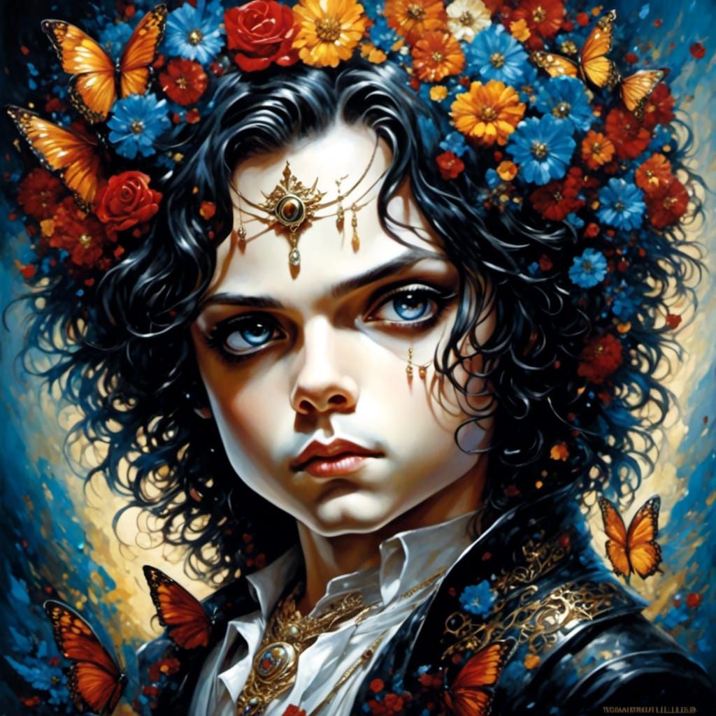 Chibi Angel Ville Valo in White