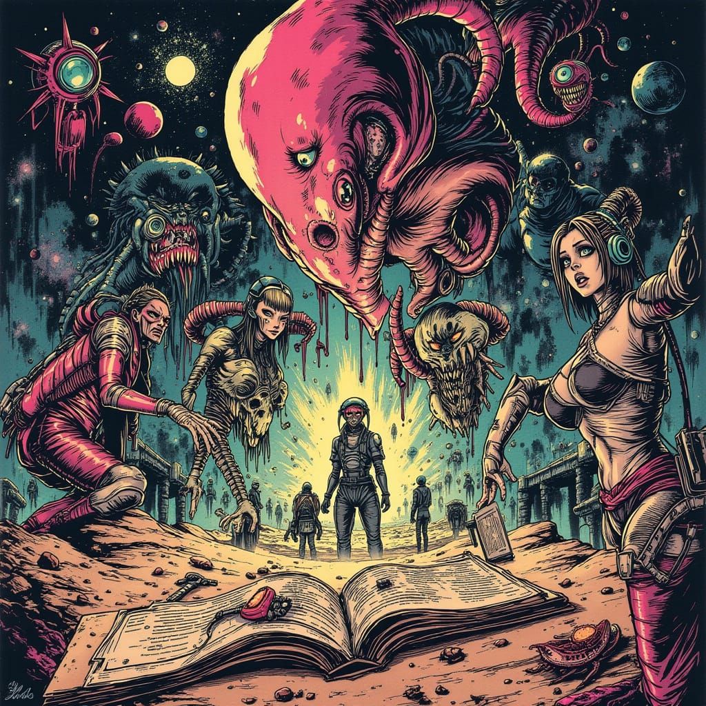 Sci-Fi Comic Explodes Onto Table in Dynamic Digital Art