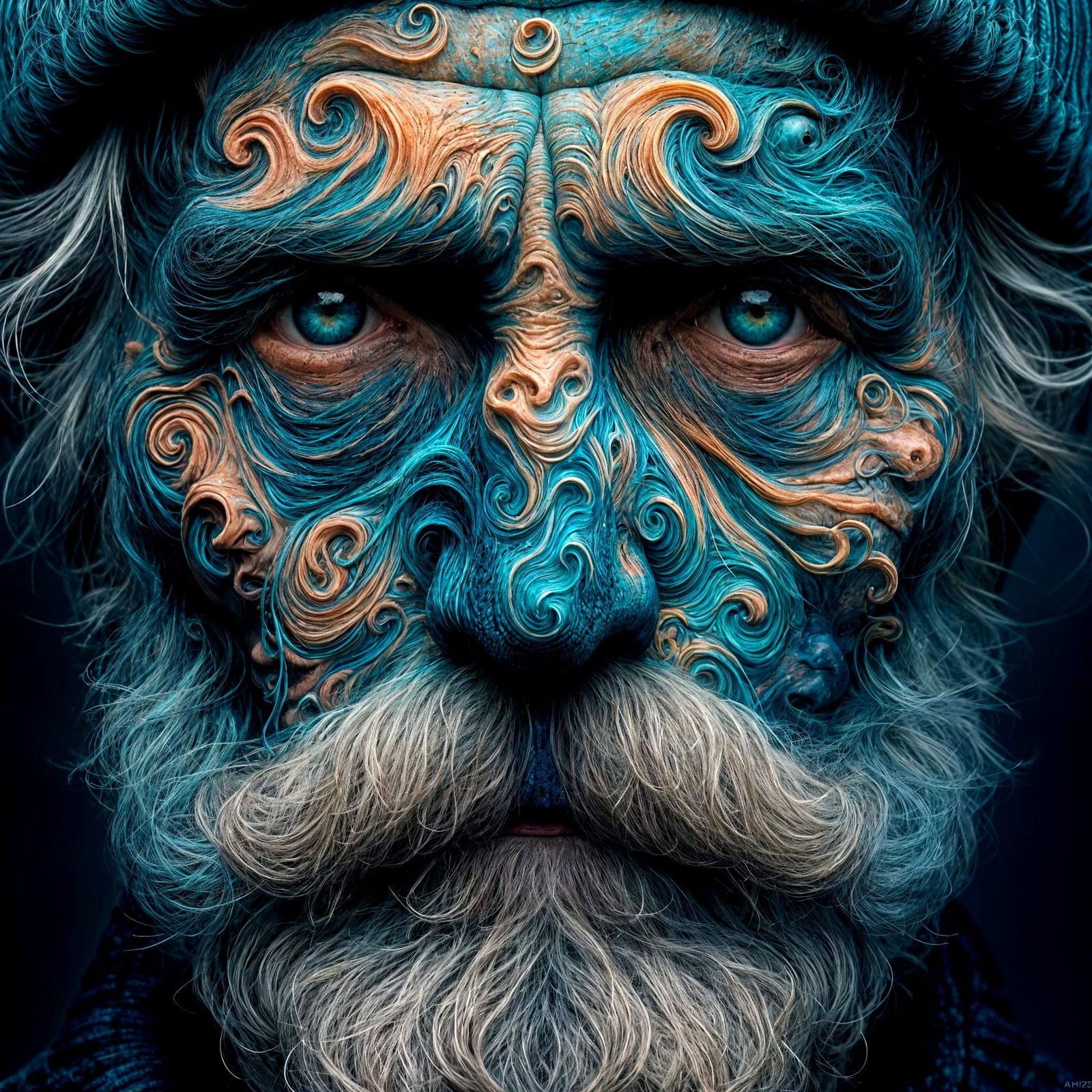 Weathered Fisherman in Cinematic Twilight