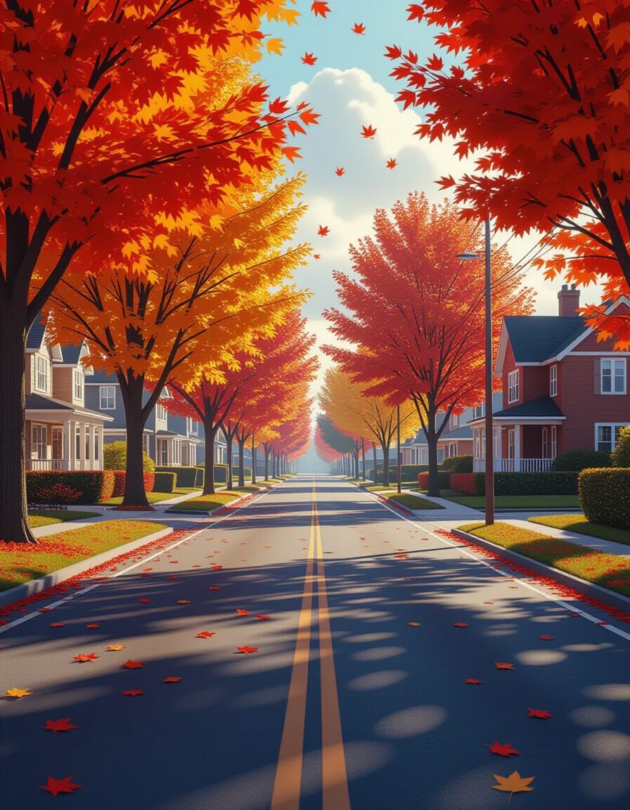 Suburbs In Autumn