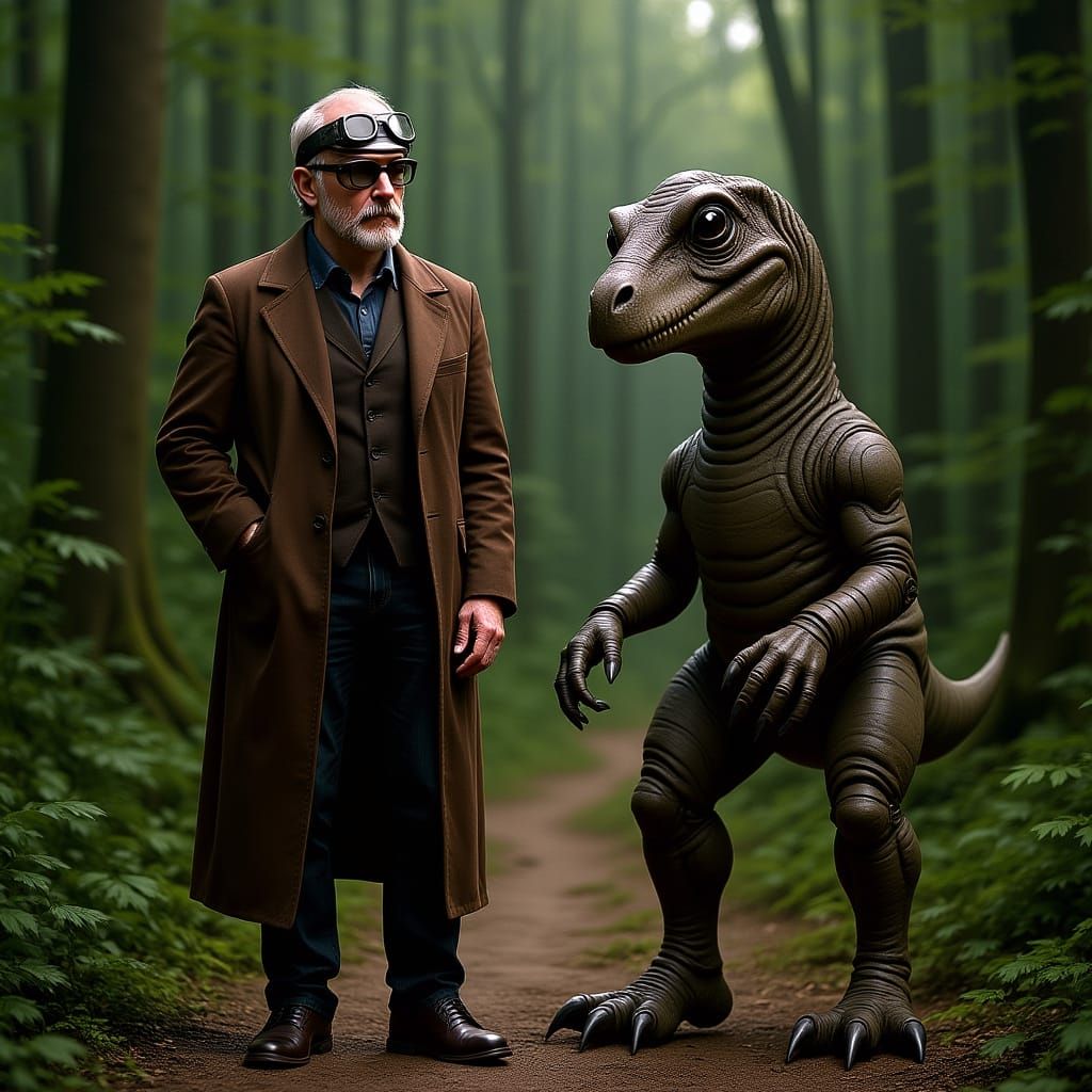 Scientist Befriends Dinosaur in Hyperrealistic Prehistoric F...