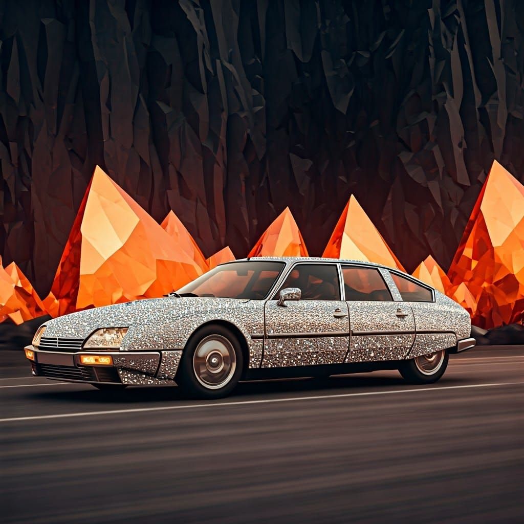 Luxurious 2025 Citroën CX Concept Car in a Diamond Gemstone....