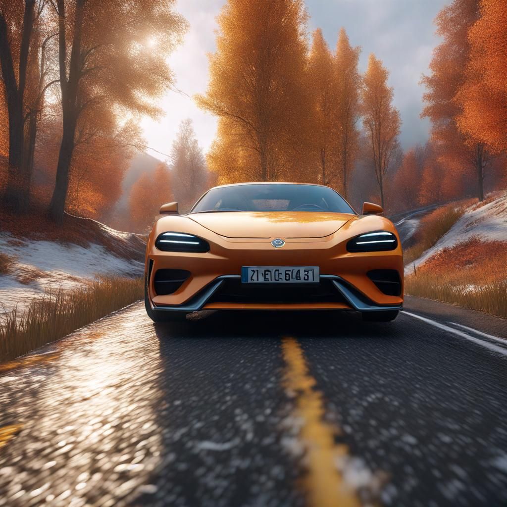 Photorealistic Car Navigating Seasonal Transition in Unreal ...