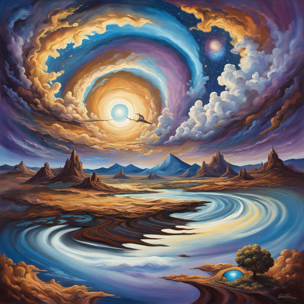 Surreal Sky Meets Earthly Landscape