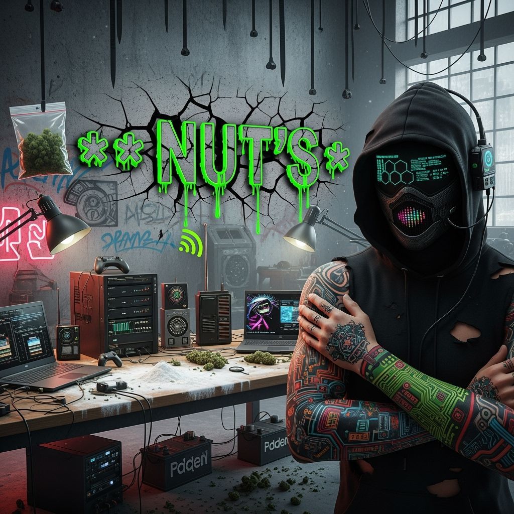 Abandoned Loft with Hacker in Tactical Gear