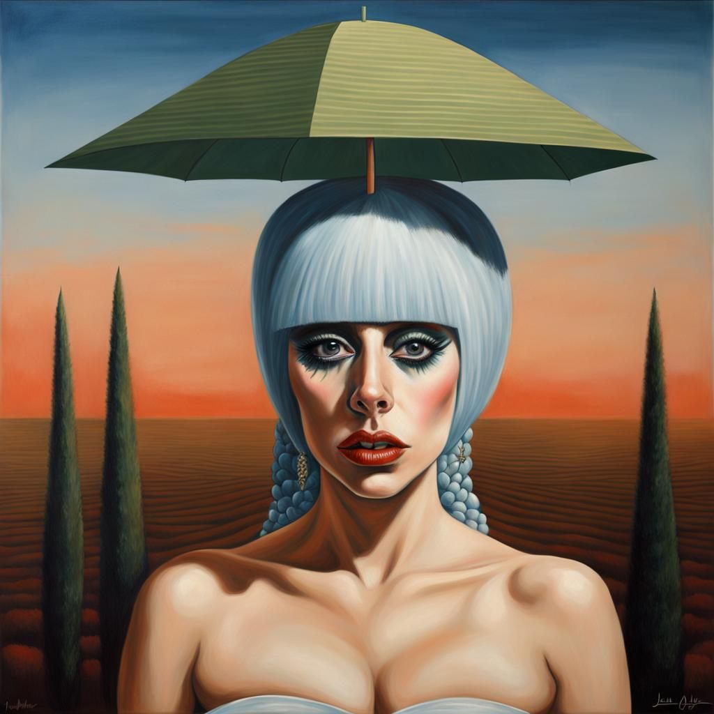 Surreal Woman Portrait Inspired by Masters