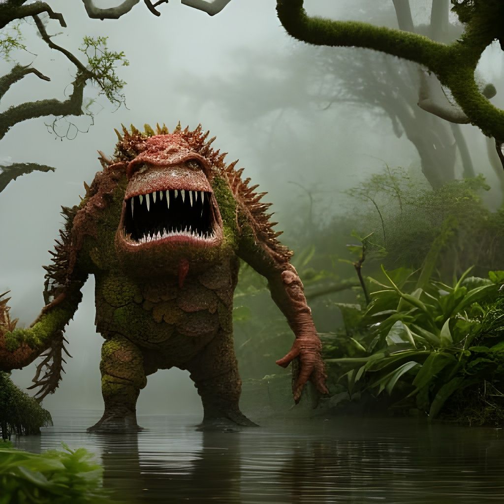 Swampy Marshlands: A Detailed Mangrove Monster