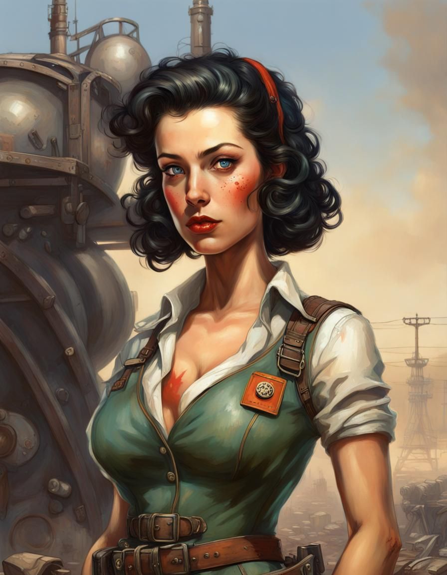Piper Wright Portrait in Dystopian Fallout 4
