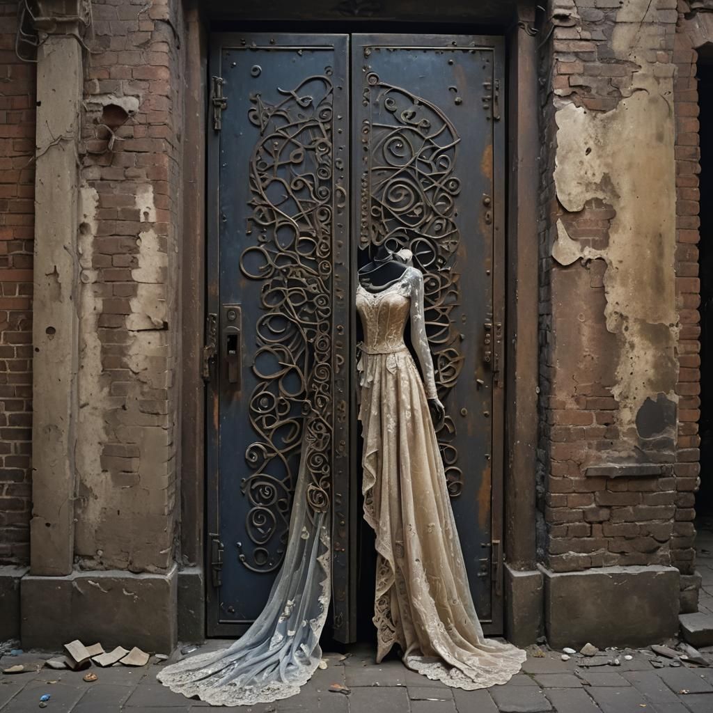Mystical Locker Reveals Gowns in Abandoned Alleyway