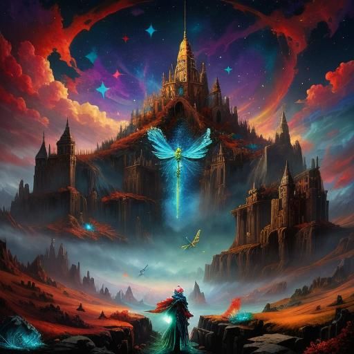 Exploding Head in Detailed Fantasy Concept Art