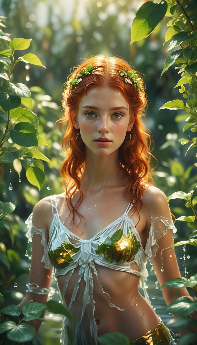 Gorgeous Greek Redhead Model in Warm Golden Light