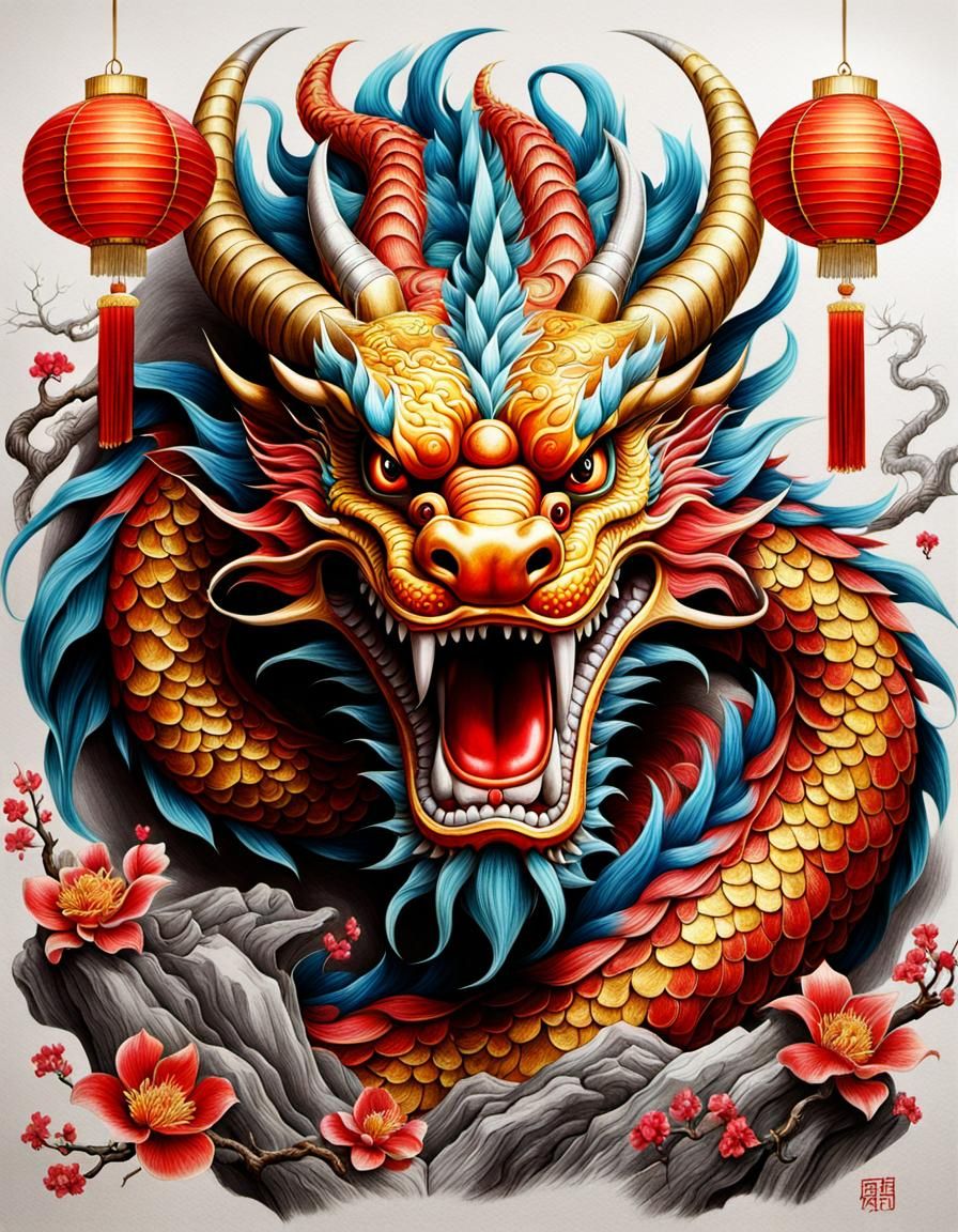 Hyperrealistic Zodiac Dragon for Chinese New Year