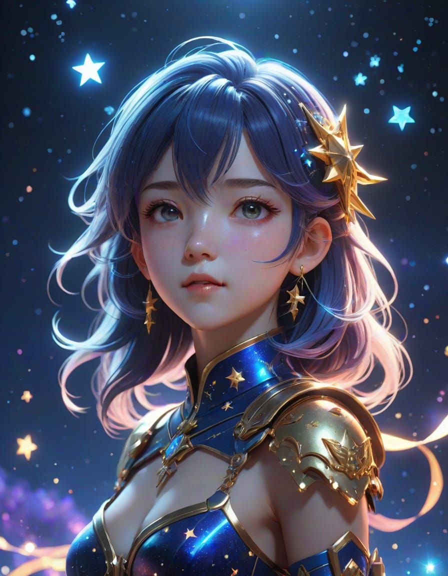 Vibrant Pisces Constellation in Neon Hues