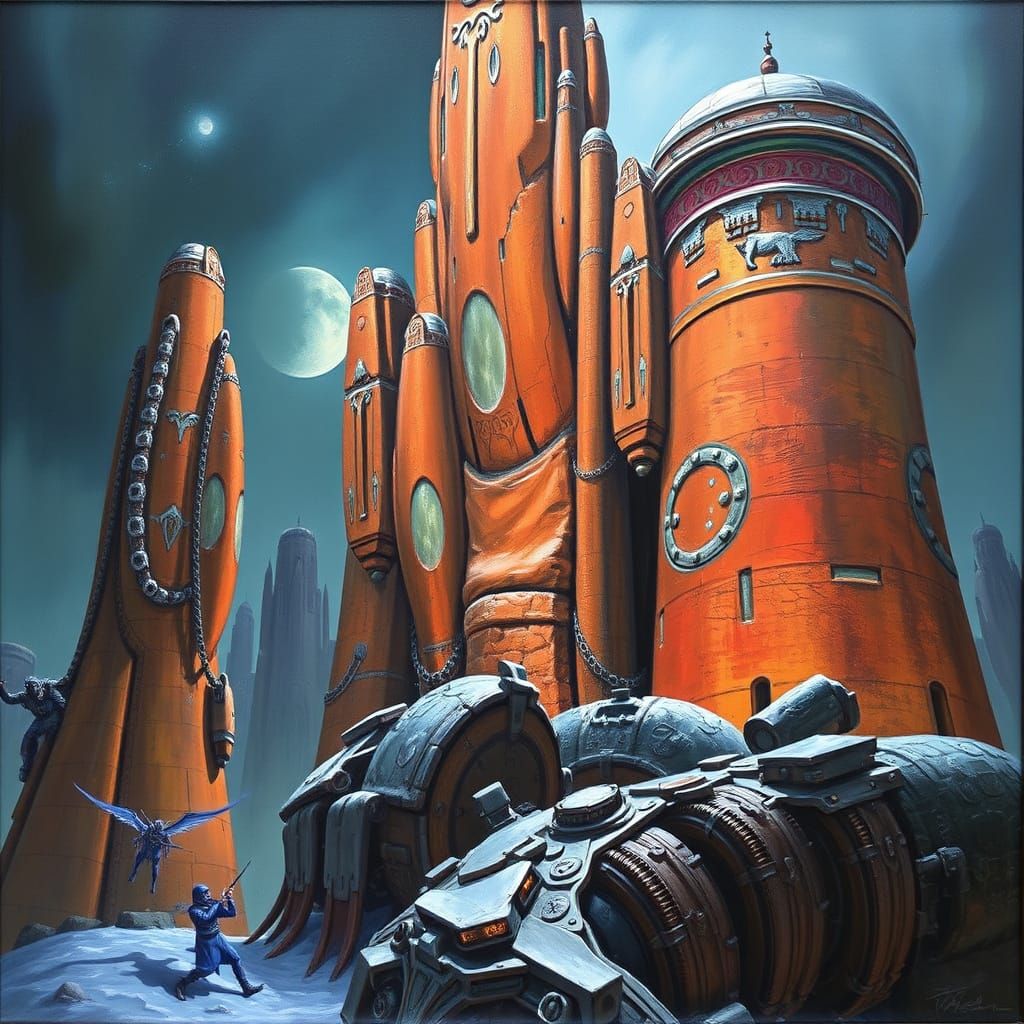 Impasto 3D Shaded Visionary Portrait