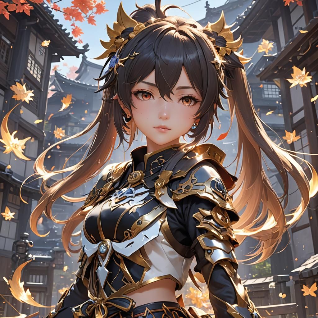 Detailed 3D Anime Art Inspired by Genshin Impact