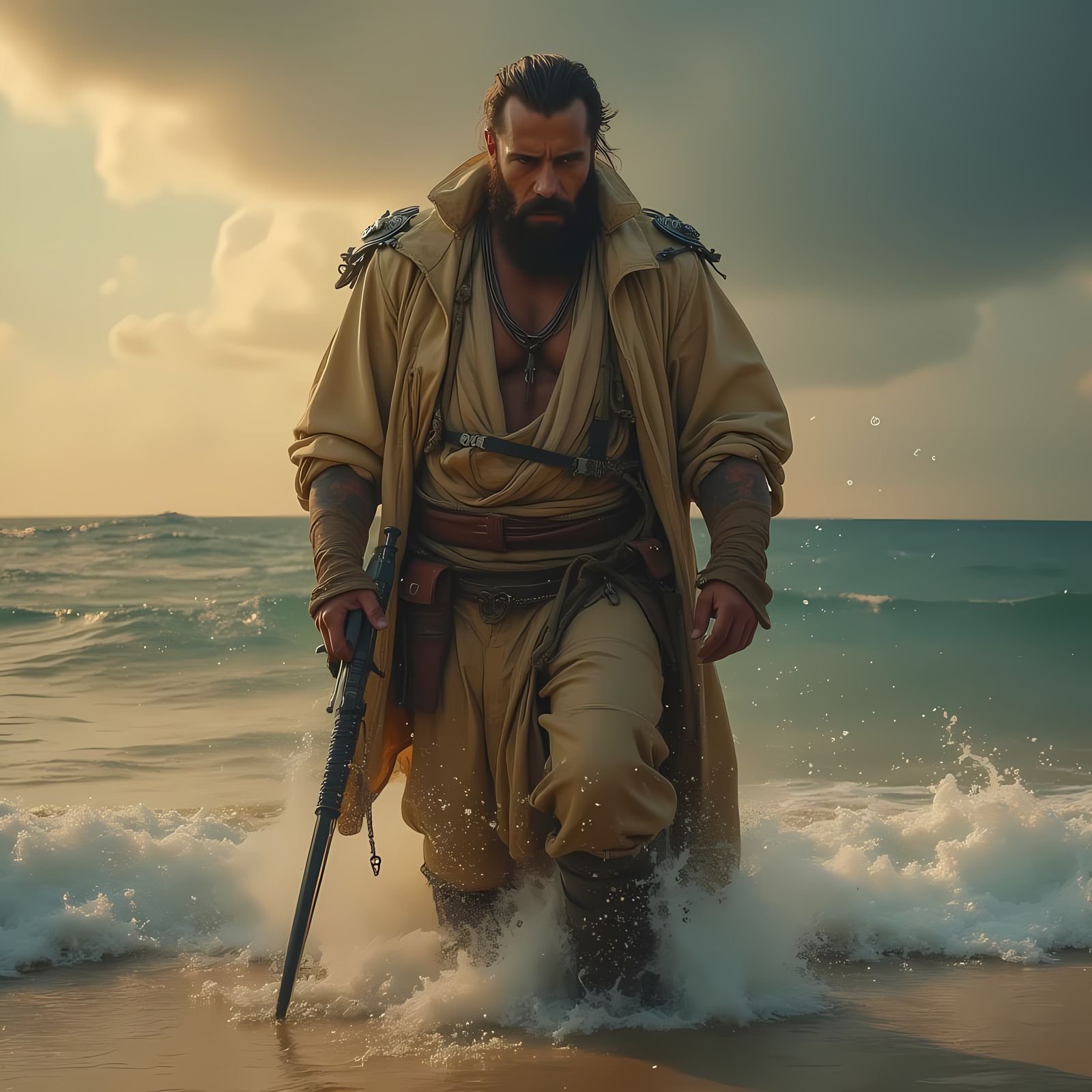 Golden Giant Emerges from the Sea