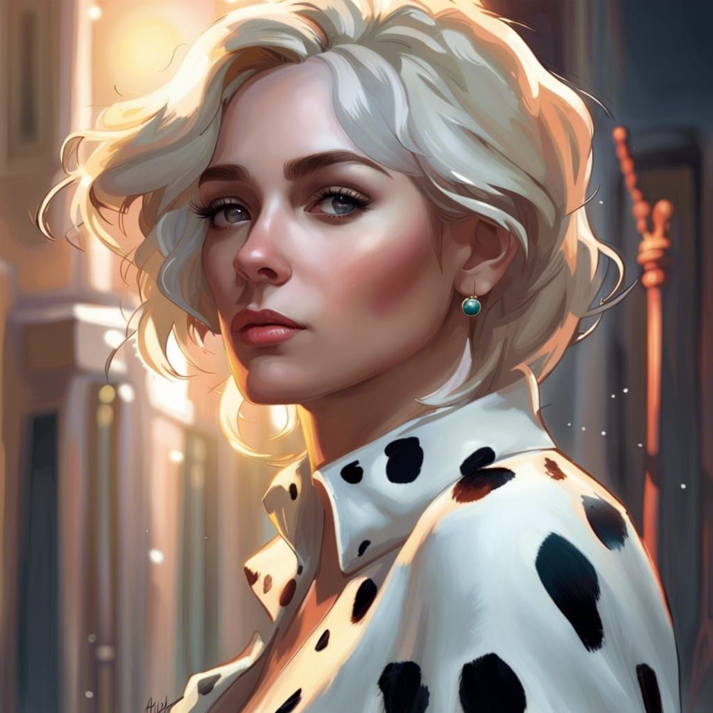 Stunning Spotted Girl Portrait in 3D