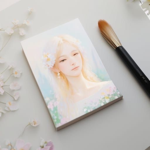 Impressionist Portrait in a Vibrant Garden