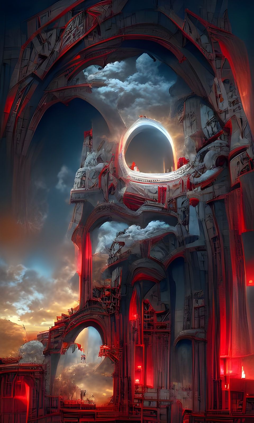 Heavenly Gate to Hell: A Matte Painting