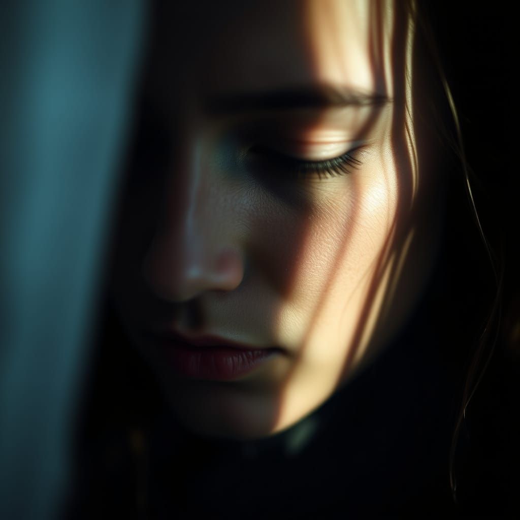 Contemplative Soul in Ethereal Light