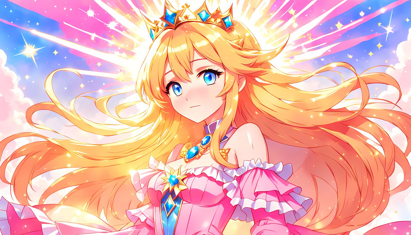 Glowing Princess with Radiant Smile