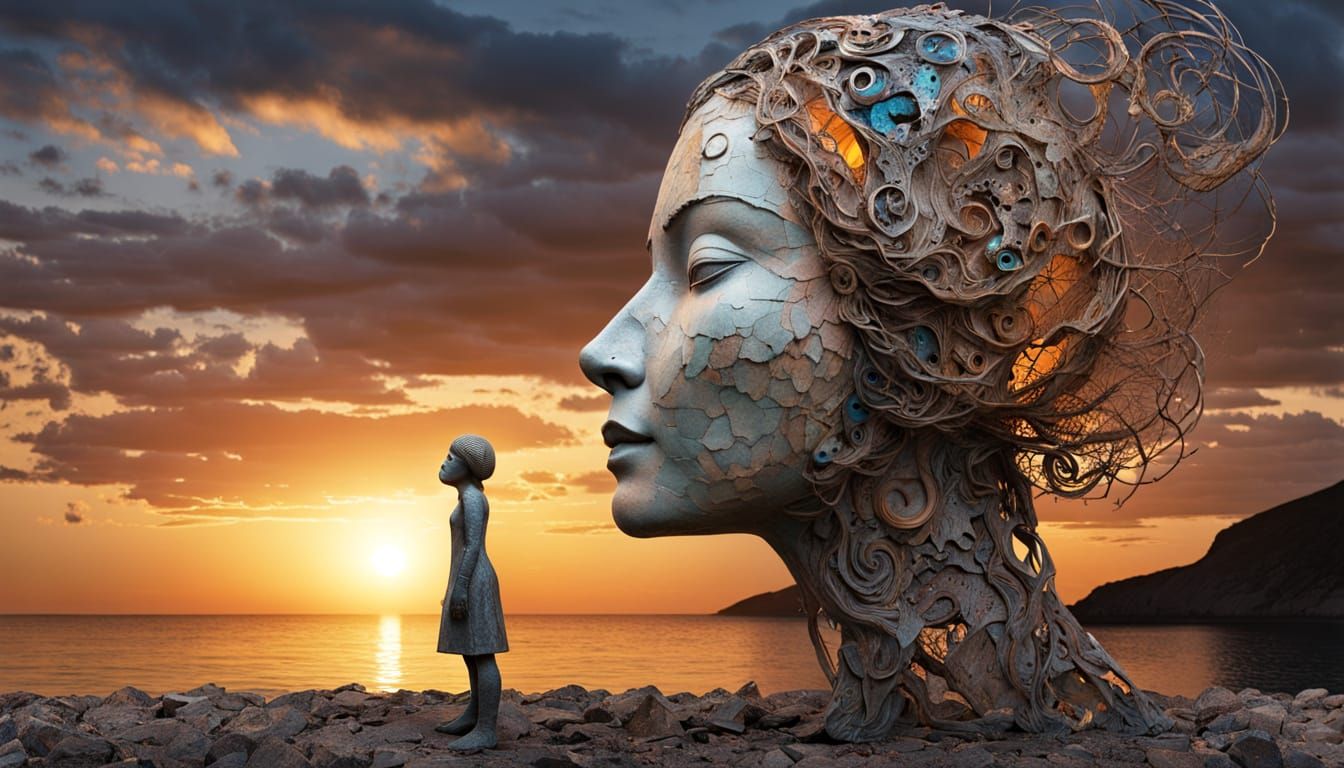 Surreal Fragmented Sculpture in Bio Art Style