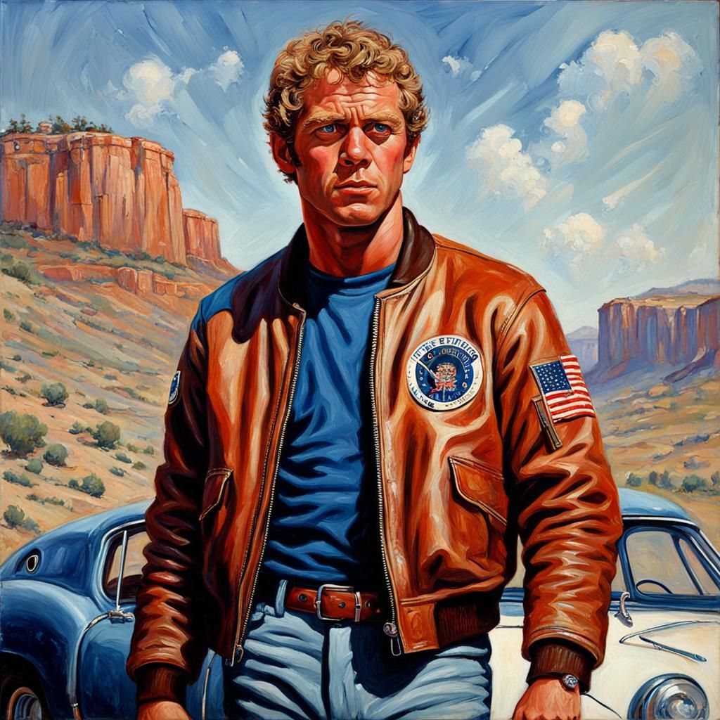 Portrait of a Young Man in Oil Painting Style