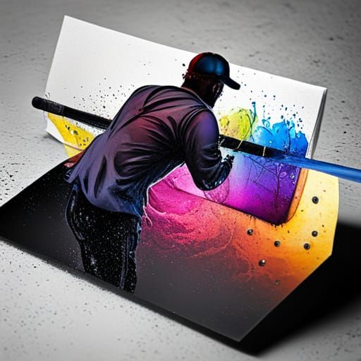 Bold Graffiti Art Window Cleaner Business Card